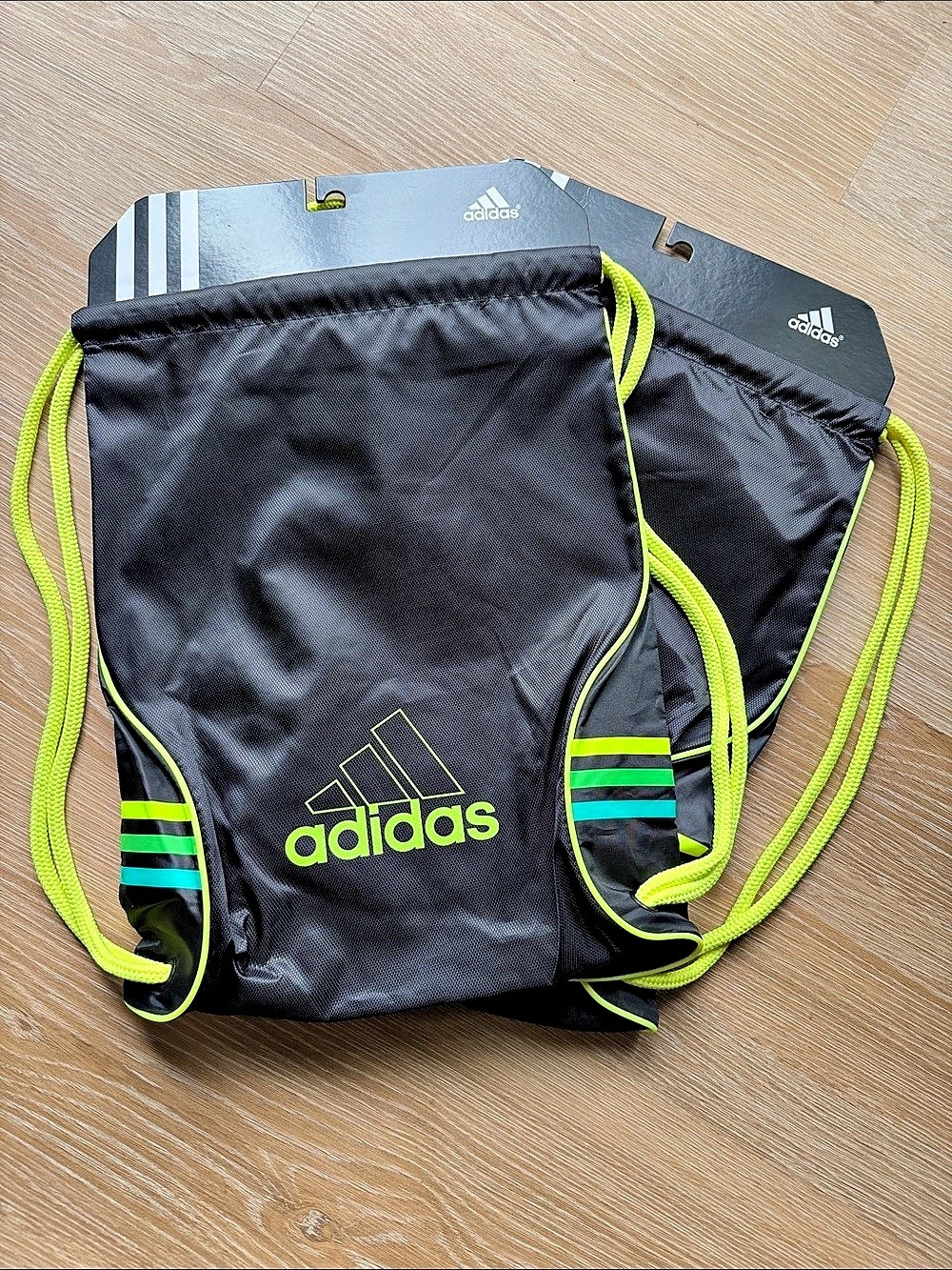 New 2 adidas Alliance II Sackpack Black & Green